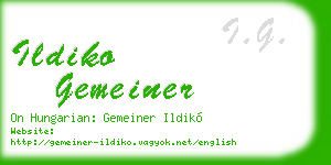 ildiko gemeiner business card