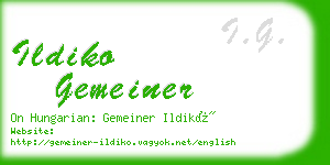 ildiko gemeiner business card